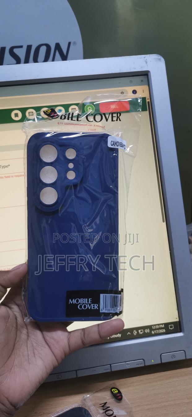 Tecno Camon 50 Blue Soft Silicone Back Cover - main view