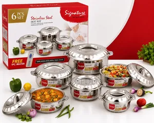Signature (Jowel) 6-Piece Stainless Steel Hotpot Set .