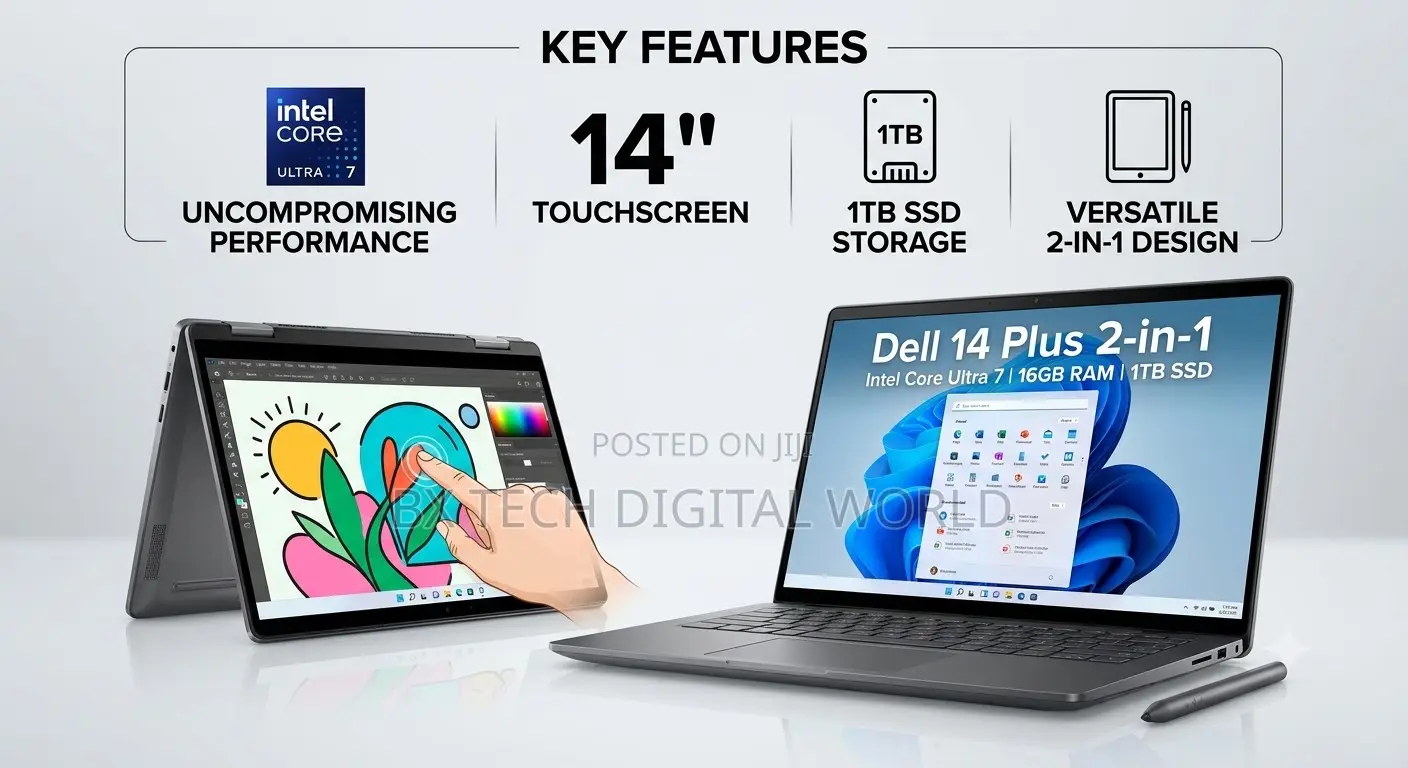 New Laptop Dell 16GB Intel Core Ultra 7 SSD 1T