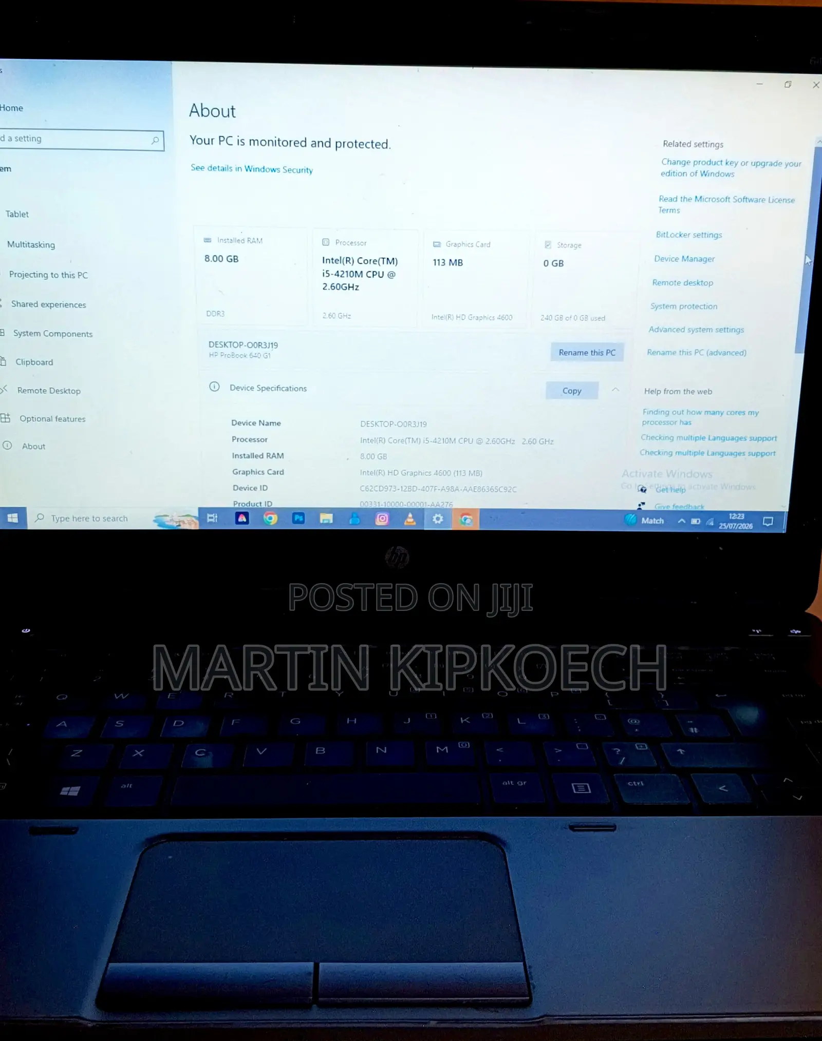 Laptop HP ProBook 640 G1 8GB Intel Core i5 SSD 500GB