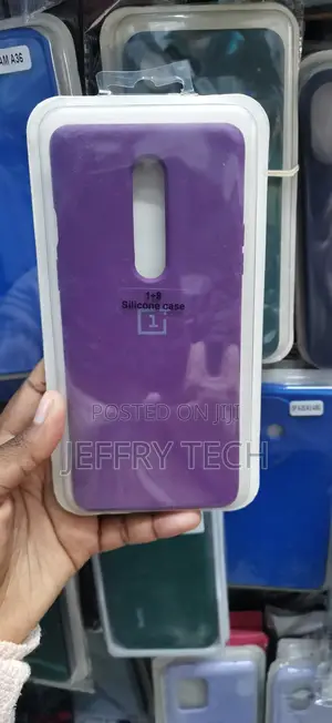Purple Liquid Silicone Case Designed for the OnePlus 7 Pro.
