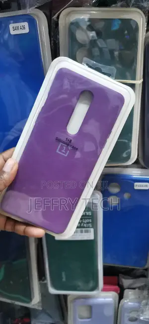 Purple Liquid Silicone Case Designed for the OnePlus 7 Pro.