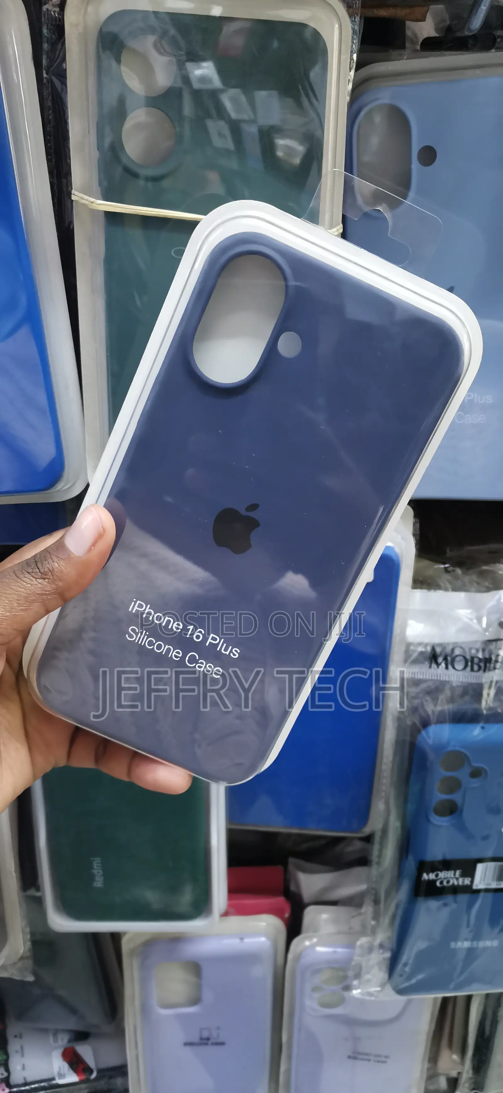 iPhone 16 Plus Blue Apple Silicone Case