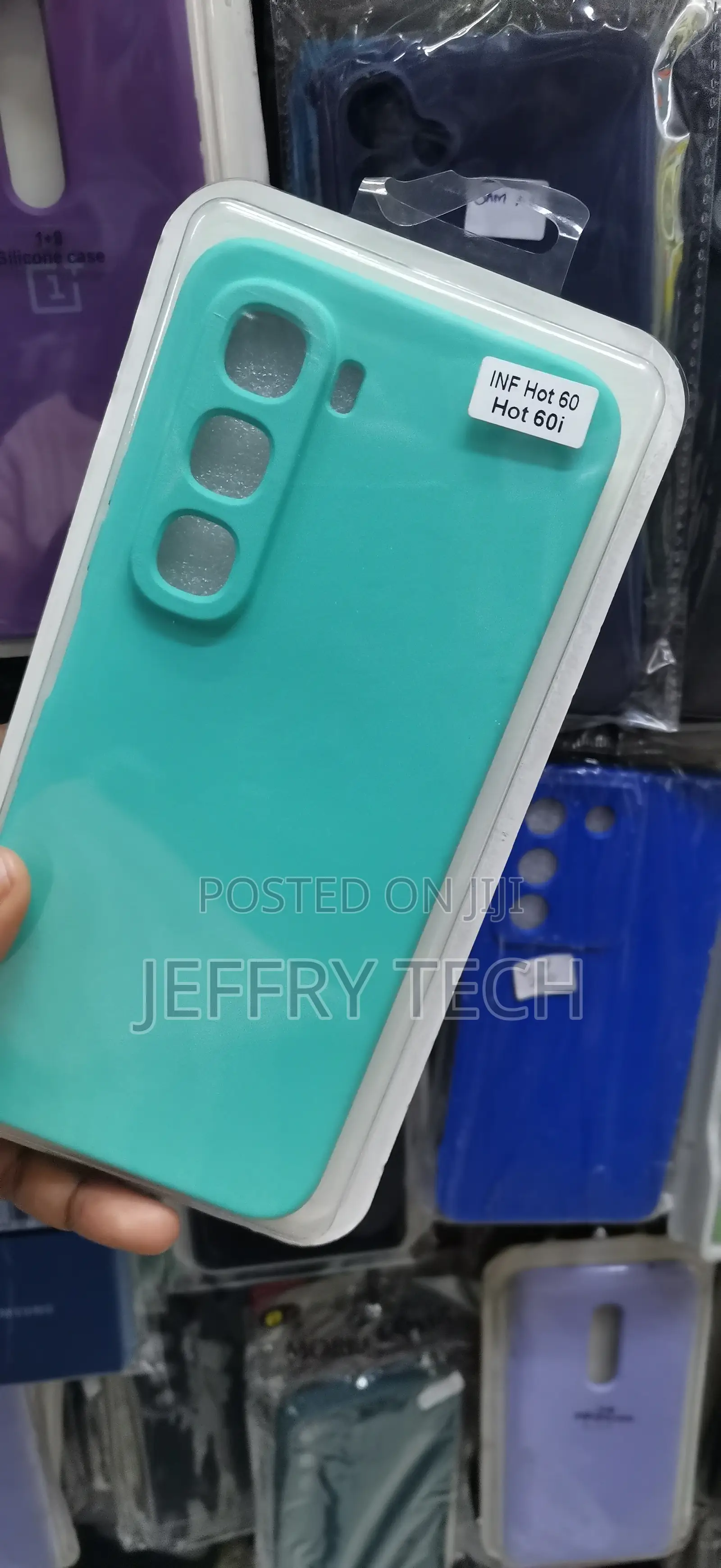 Infinix Hot 60i Light Blue/Teal Liquid Silicone Protective Phone Case