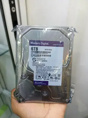 WD Purple Surveillance Hard Drive 6TB 64MB 5700rpm – (WD60PURZ)