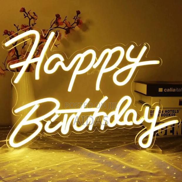 Happy Birthday Neon Sign