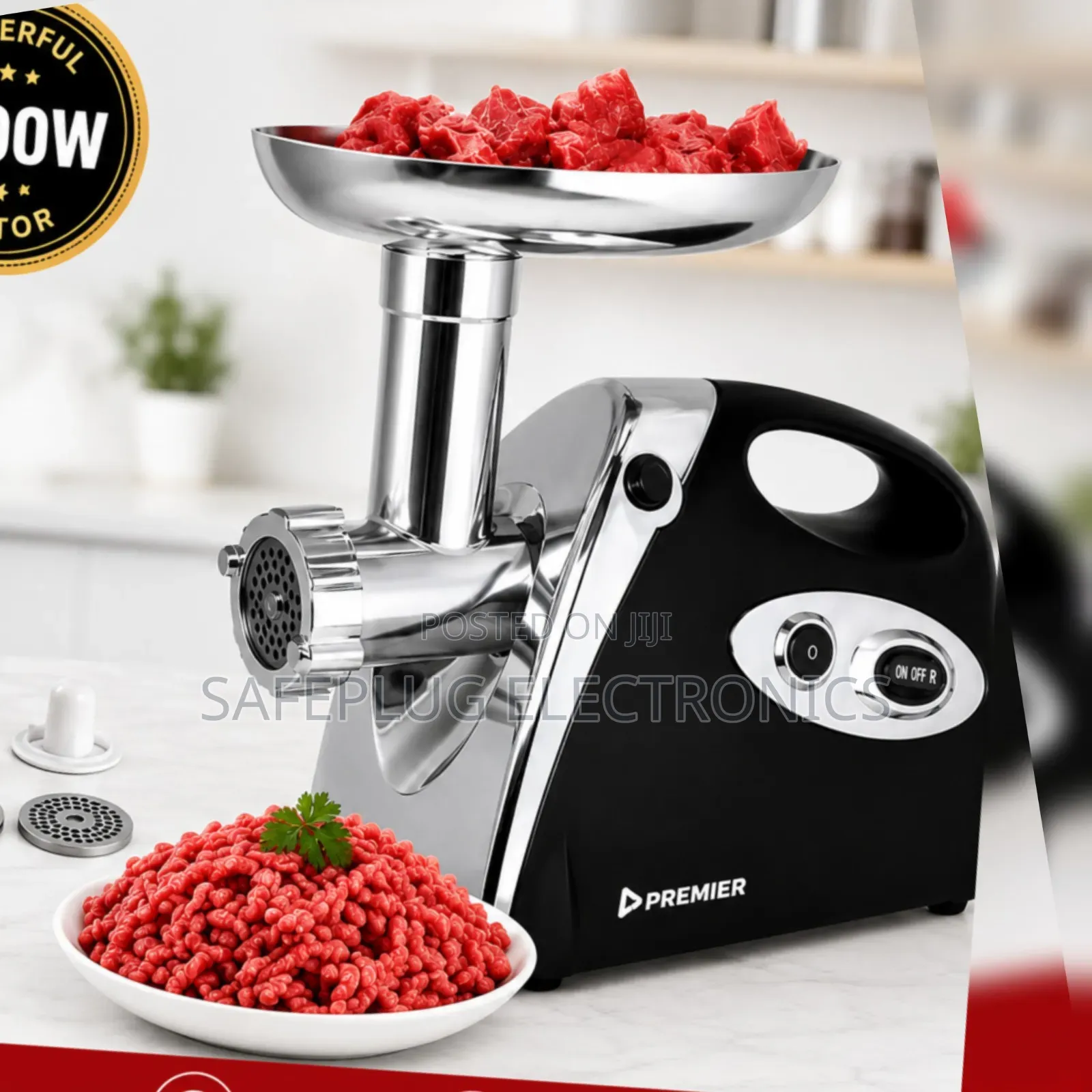 Premier 1200W Electric Meat Grinder Sausage Maker PM-114MG