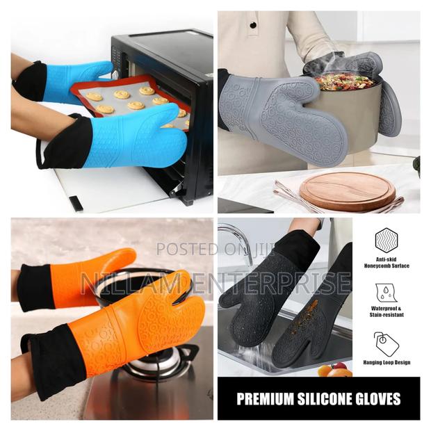 A Pair of Silicone Oven Gloves
