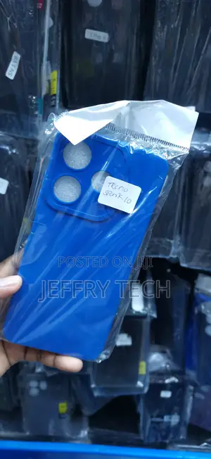 Tecno Spark 10 Matte Royal Blue Liquid Silicone Phone Case