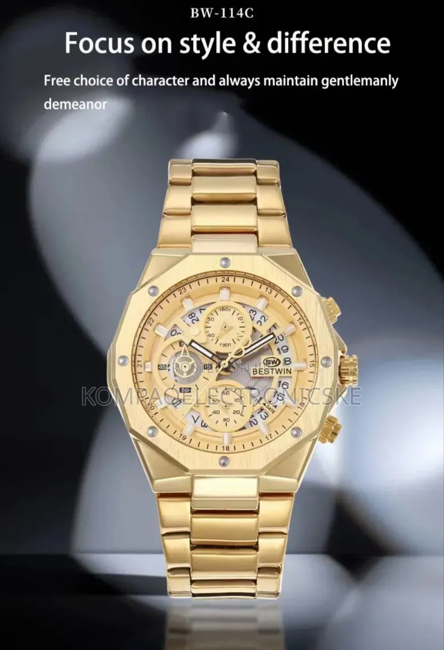 Bestwin Gent's Skeleton Face Design Executive Designer Watches