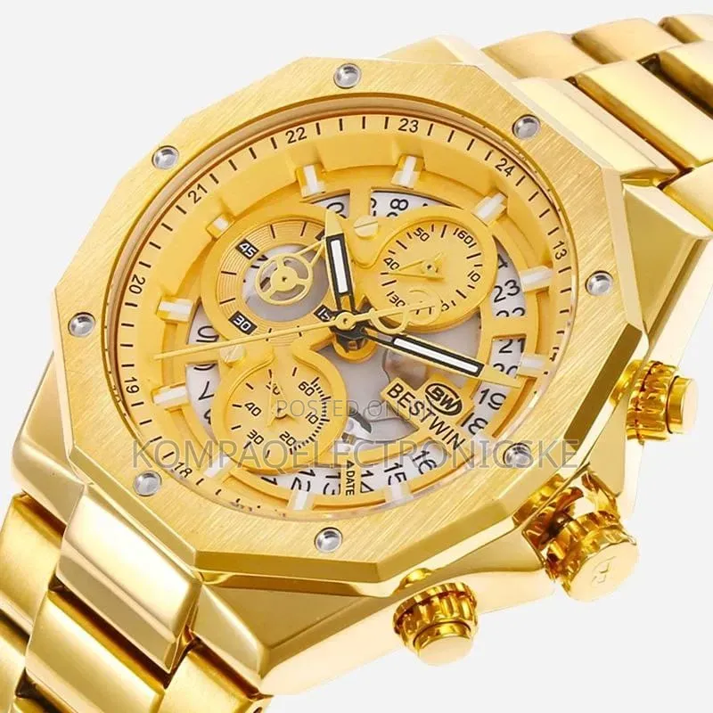 Bestwin Gent's Skeleton Face Design Executive Designer Watches