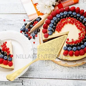 Gold Stainless Steel Cake Server Set