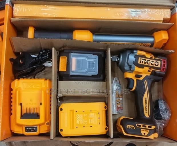 Ingco 20v Cordless Brushless Impact Wrench Kit 400nm