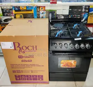Black Premium Roch 60 by 60 Free Standing Cooker