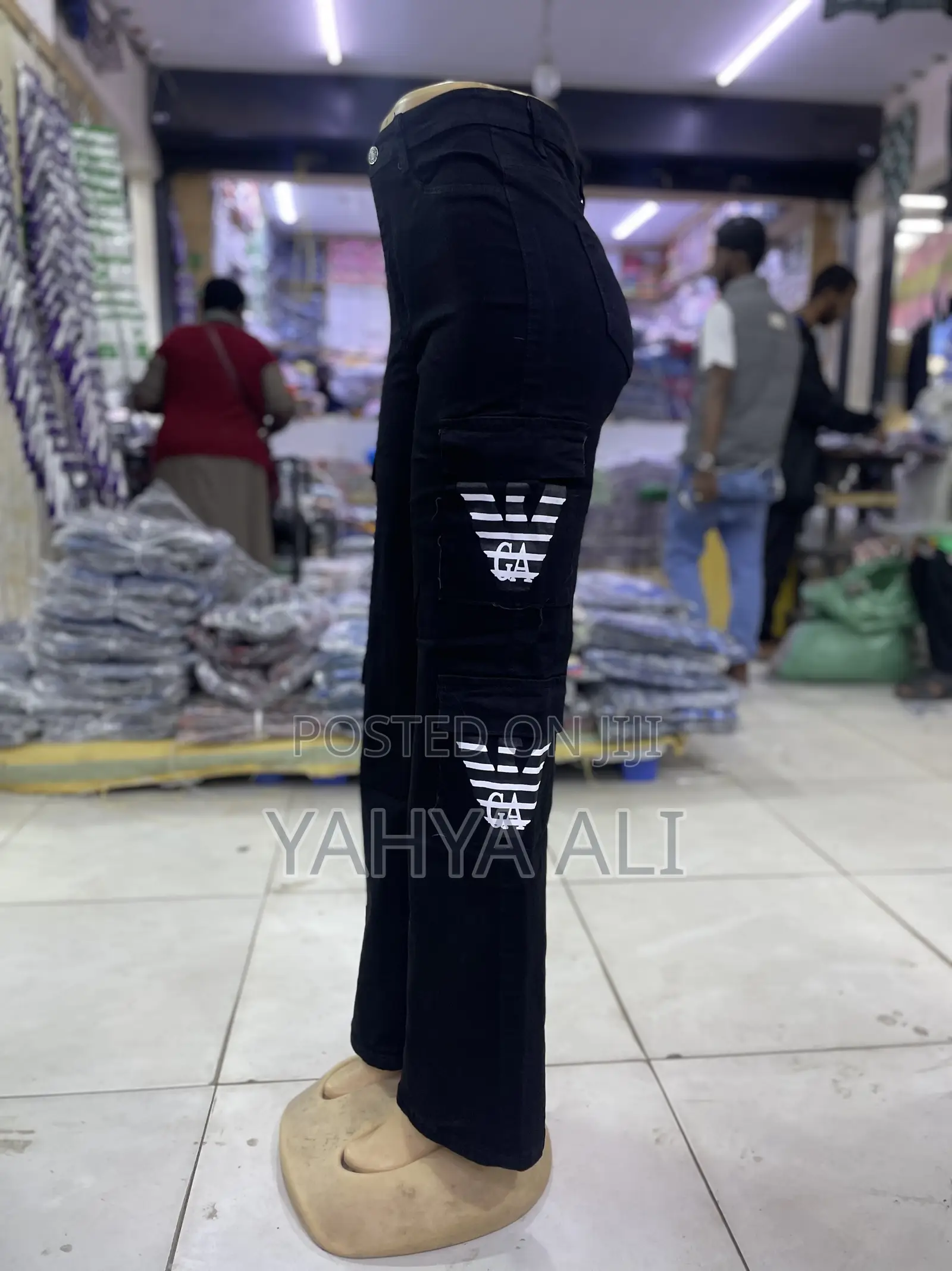 Women's High Waist Flared Jeans Yellow/Black Fade"