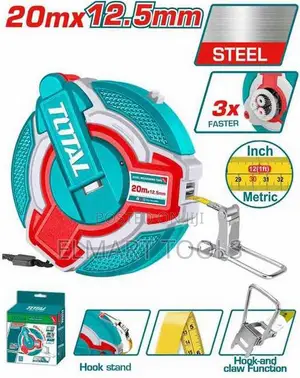 Total TMT08206 Steel Measuring Tape 20mx12.5mm