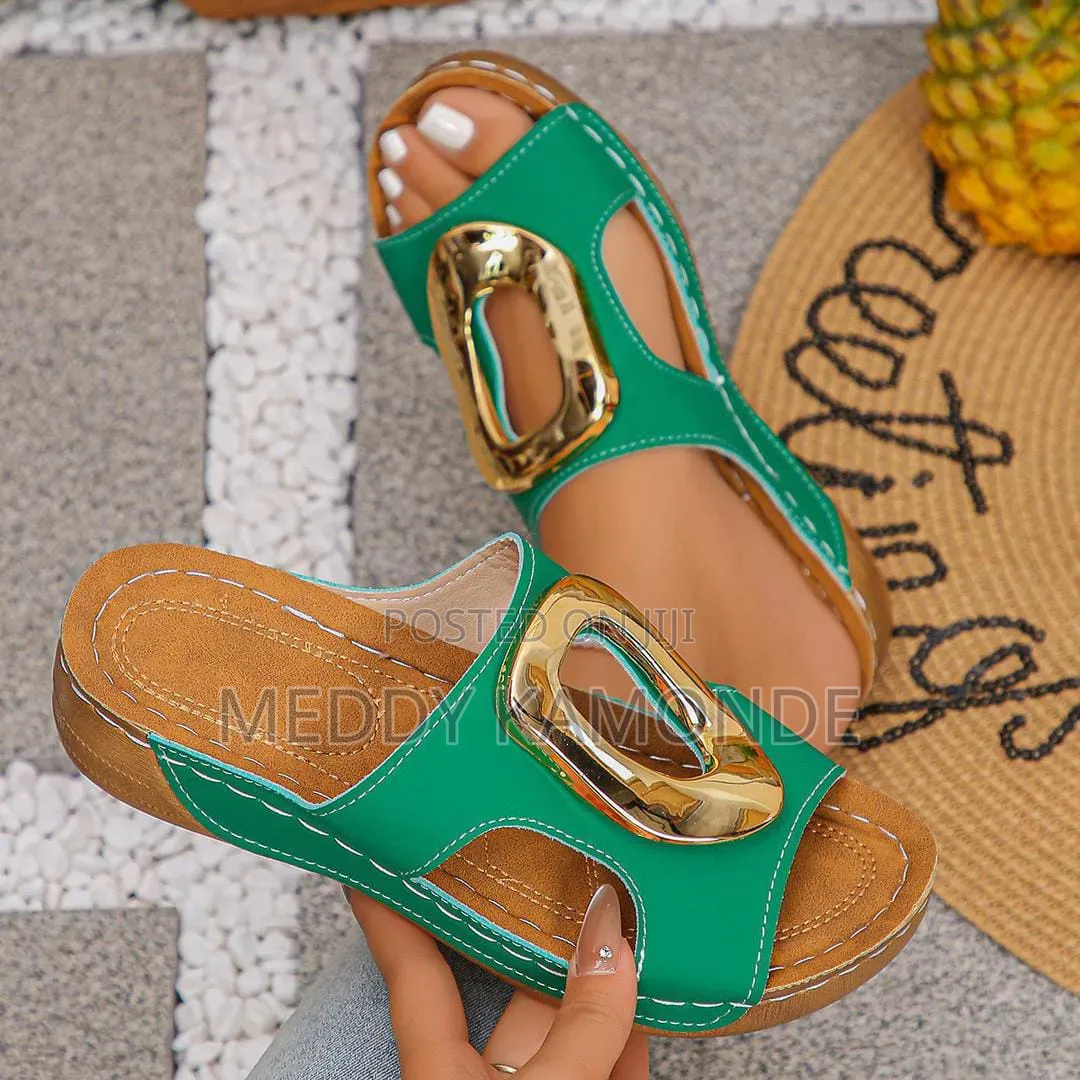 Green Classy Sandals