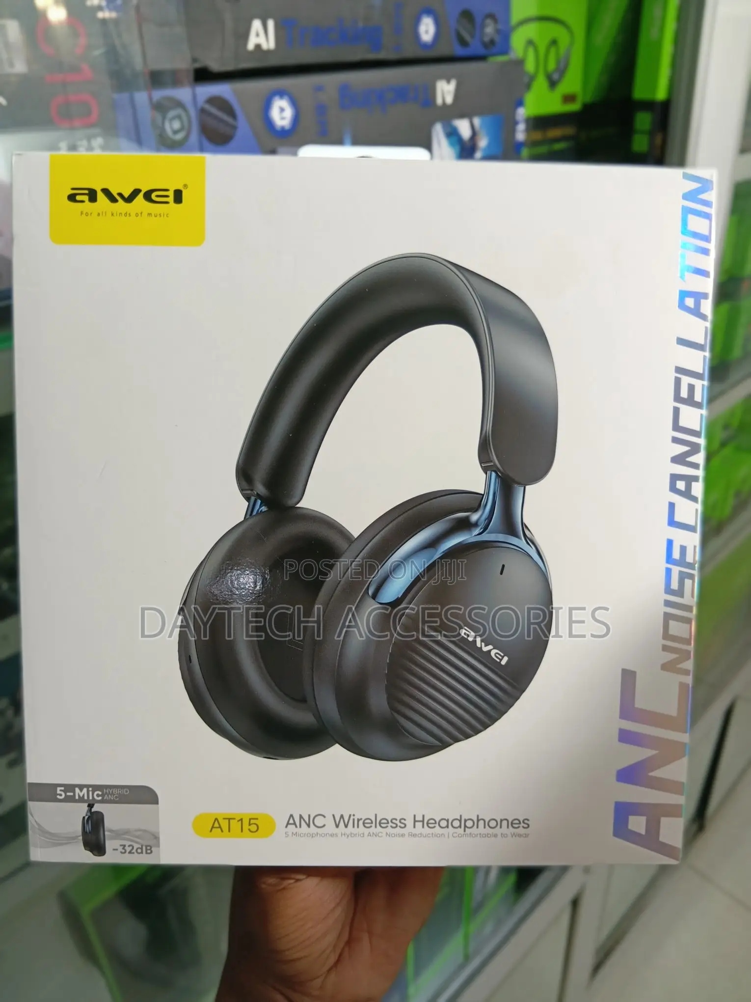 The Awei AT15 ANC Wireless Headphones.
