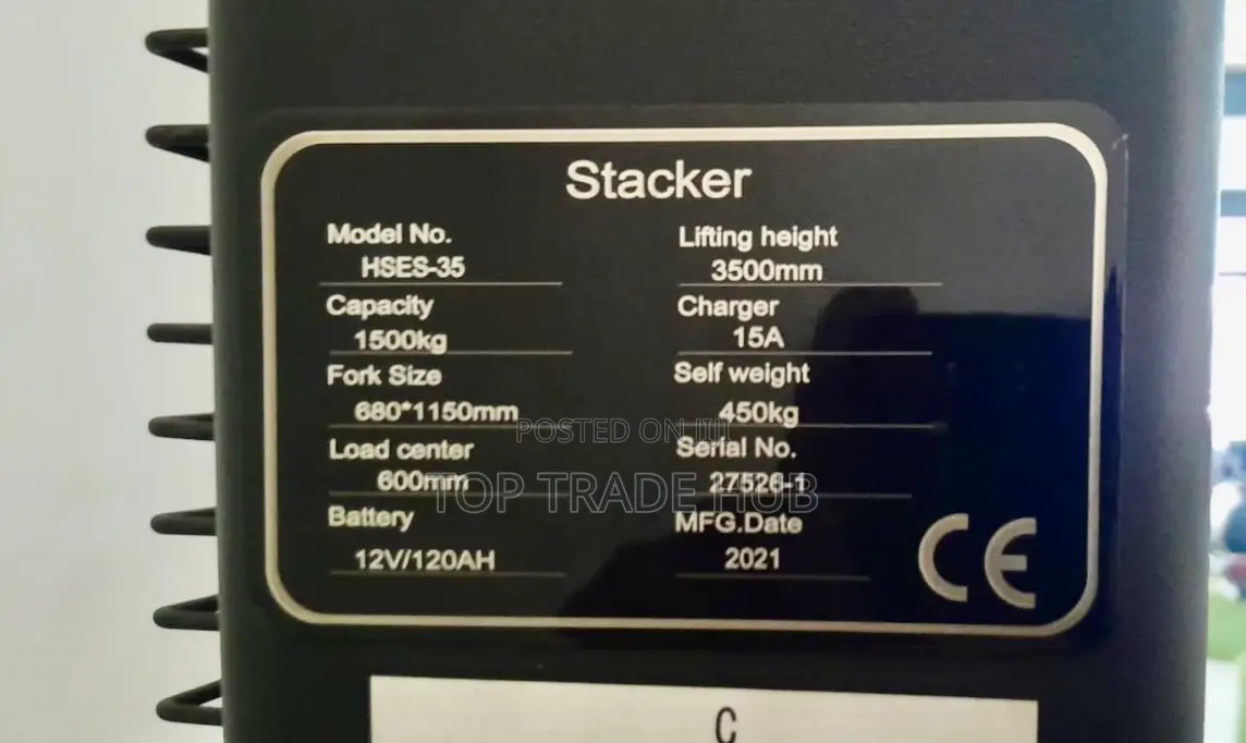 HSES-35 Hisaki Japan SEMI ELECTRIC STACKER 1.5 Tonnes 3.5 Metres Lift