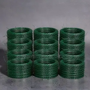 Green 100mm,200mm, 450mm 6m /8m/10m Length Barbed Razor Wire