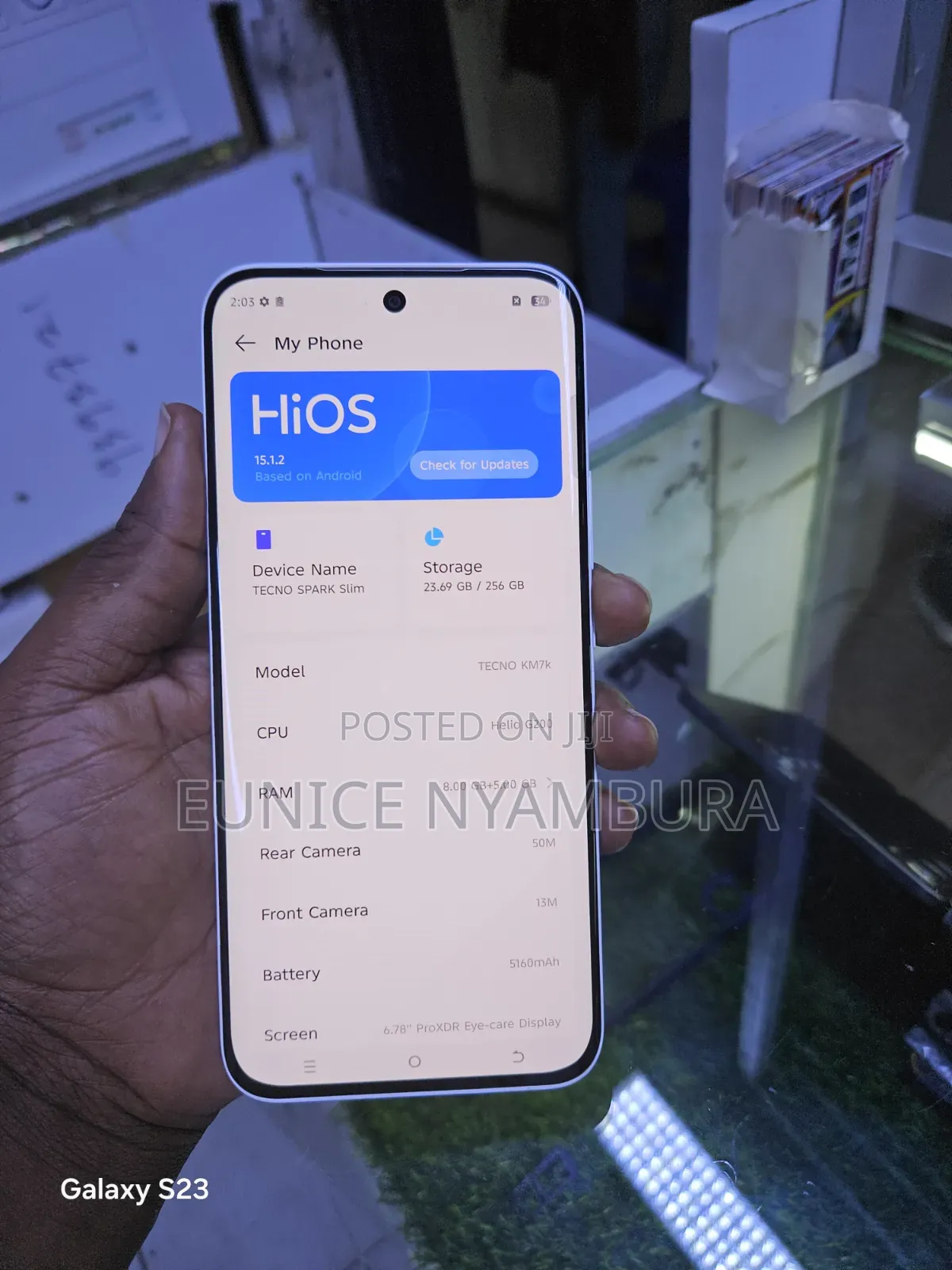 Tecno Spark Slim 256 GB White