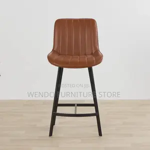 Barstools; Home Leather Barstool With 4 Standing Legs