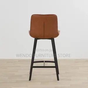 Barstools; Home Leather Barstool With 4 Standing Legs