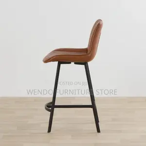 Barstools; Home Leather Barstool With 4 Standing Legs