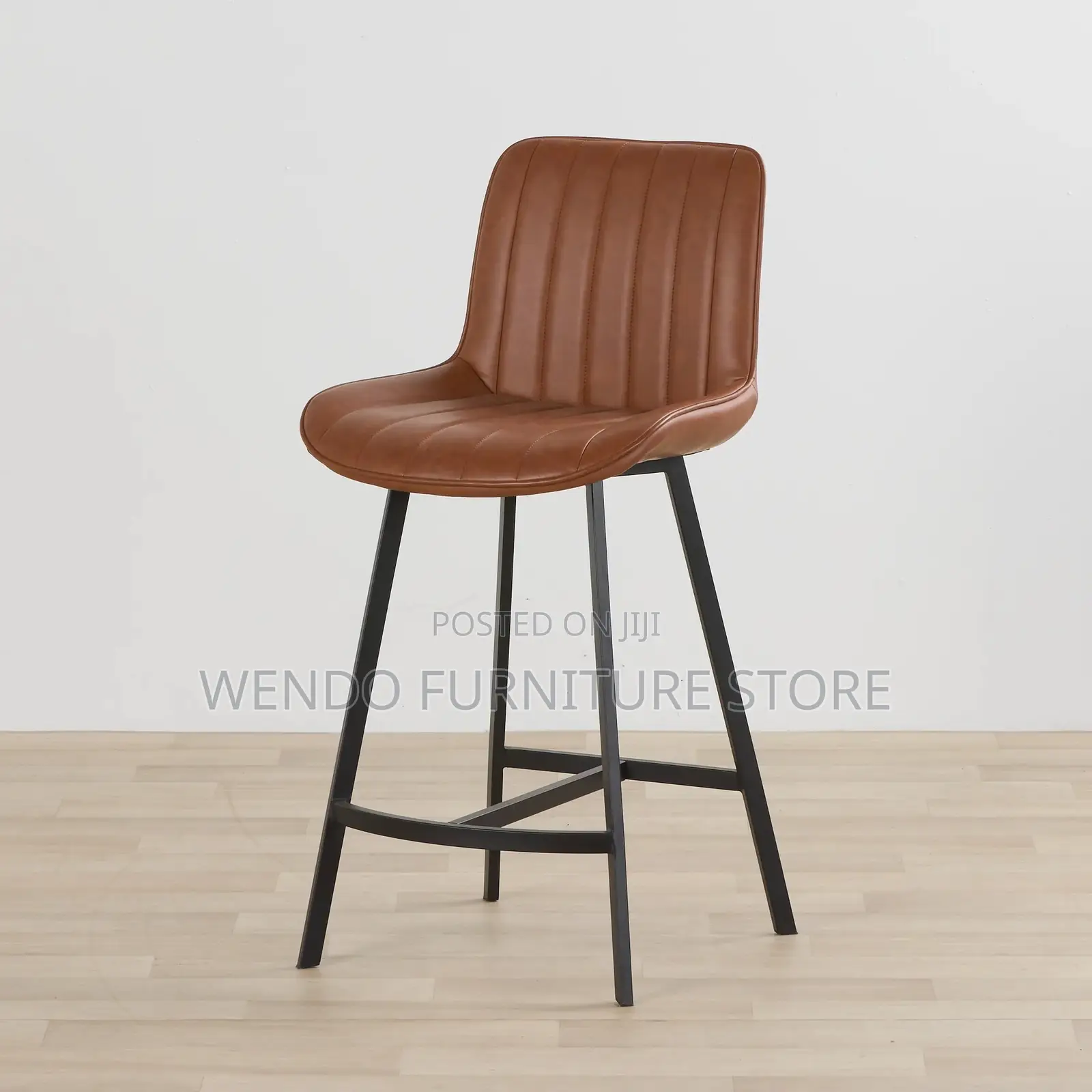 Barstools; Home Leather Barstool With 4 Standing Legs