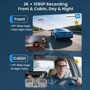Ucocare 4G LTE Car Dash Camera Front and Cabin With SIM Card