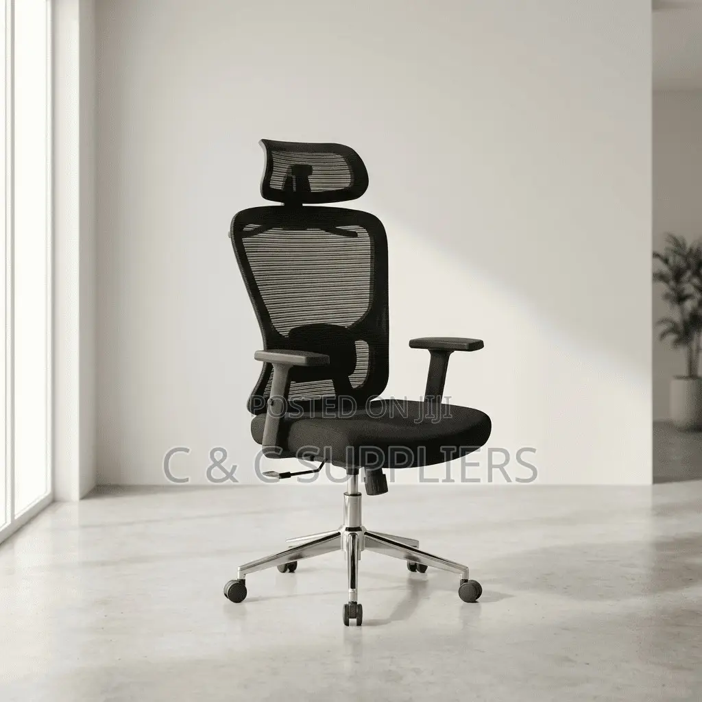Ergonomic Swivel Chair With Adjustable Arms