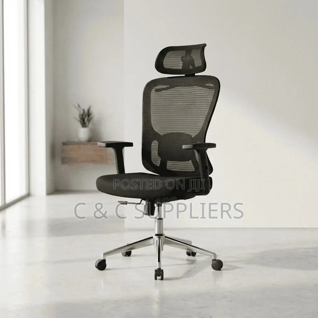 Ergonomic Swivel Chair With Adjustable Arms