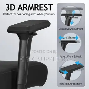 Ergonomic Swivel Chair With Adjustable Arms