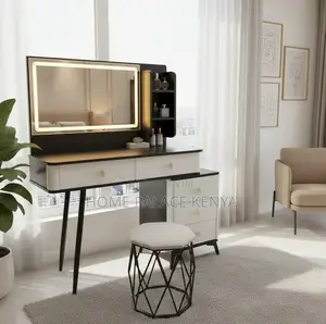 Dressing Table: Nova Glow Black and White Dresser