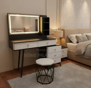 Dressing Table: Nova Glow Black and White Dresser
