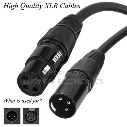 3M XLR Male to Female Microphone Cable - Black