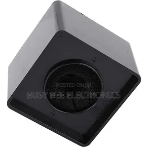 1pc Square Shaped TV Interview Microphone Logo Flag Station - Black