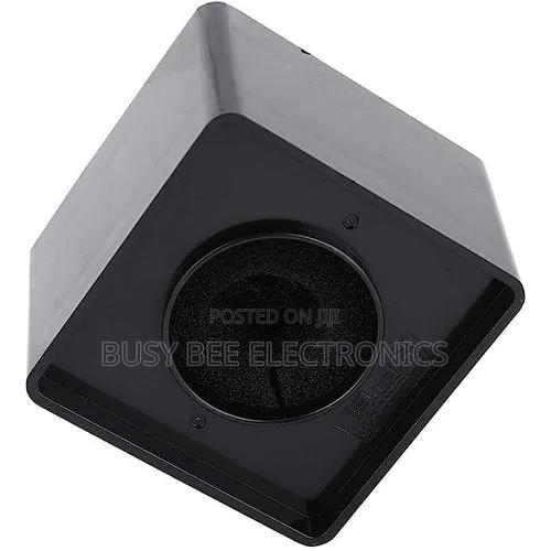 1pc Square Shaped TV Interview Microphone Logo Flag Station - Black