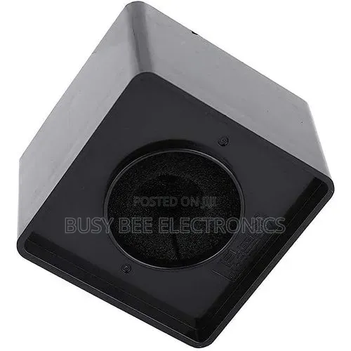 1pc Square Shaped TV Interview Microphone Logo Flag Station - Black