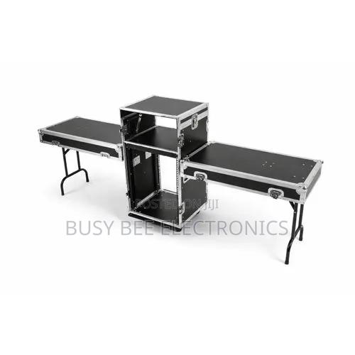 16U Shockproof DJ Amplifier Rack, 3 Door - Black - main view
