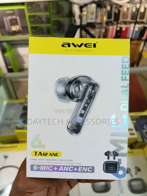 The Awei TA12 ANC Wireless Earbuds in Black