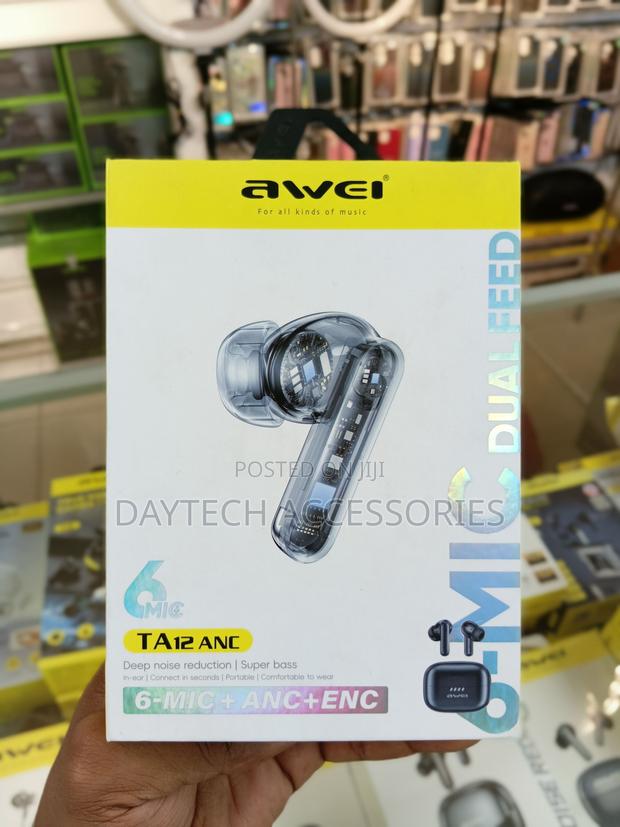 The Awei TA12 ANC Wireless Earbuds in Black - thumbnail 3