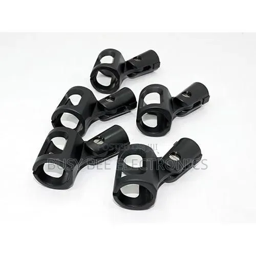 5pcs Universal Male / Female Microphone Holder Clip - Black