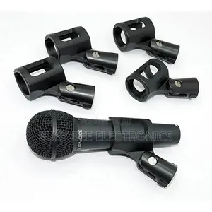 5pcs Universal Male / Female Microphone Holder Clip - Black