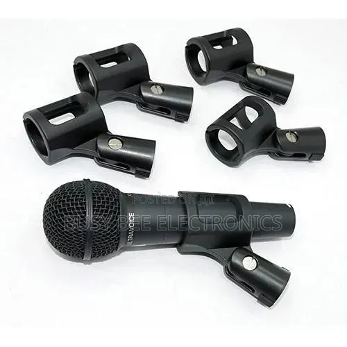 5pcs Universal Male / Female Microphone Holder Clip - Black