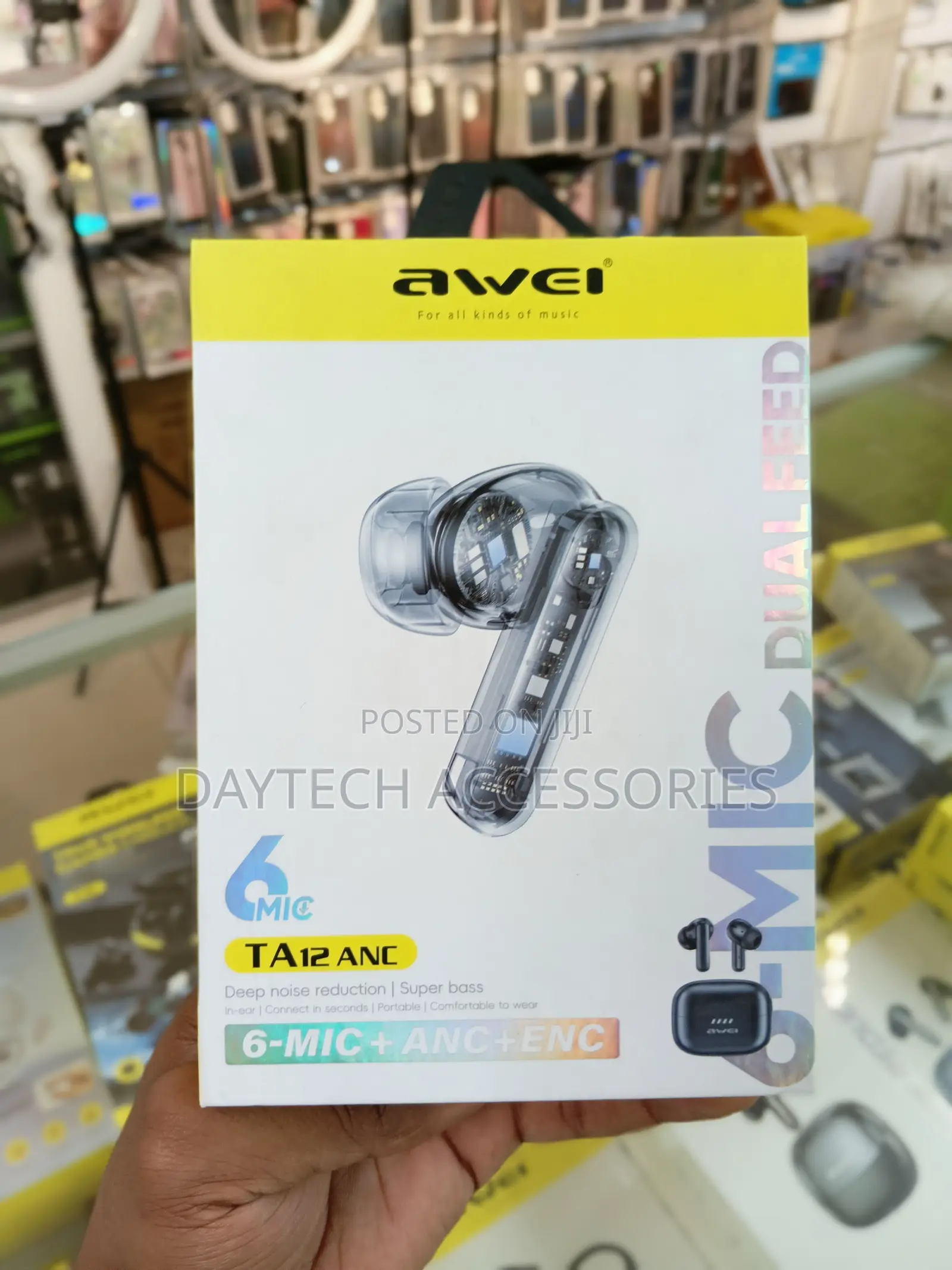 Awei TA12 ANC TWS Bluetooth Earbuds.