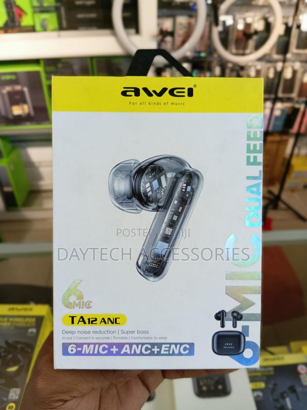 Awei TA12 True Wireless Bluetooth Earbuds With (ANC)