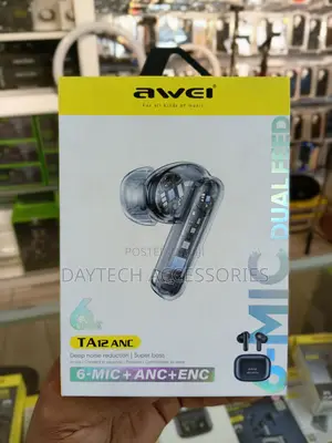 Awei TA12 True Wireless Bluetooth Earbuds With (ANC)