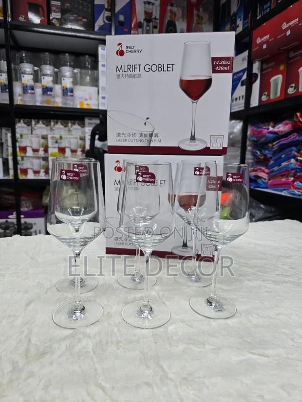 Mlrift 6-Piece Goblet Wine Glass Set – 420ml