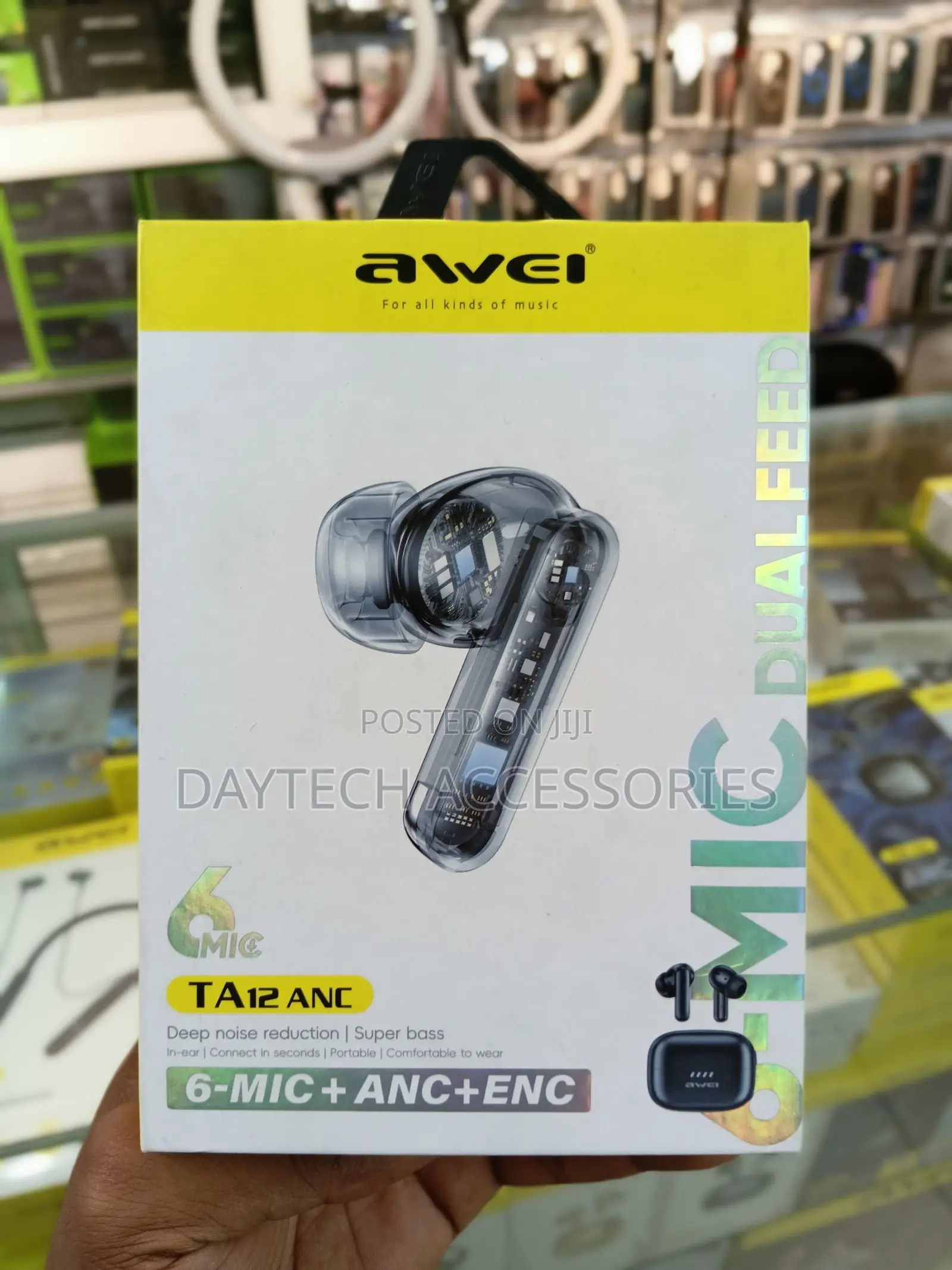 Awei TA12 ANC TWS Wireless Bluetooth Earbuds.